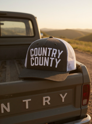 Country County Charcoal Trucker Hat