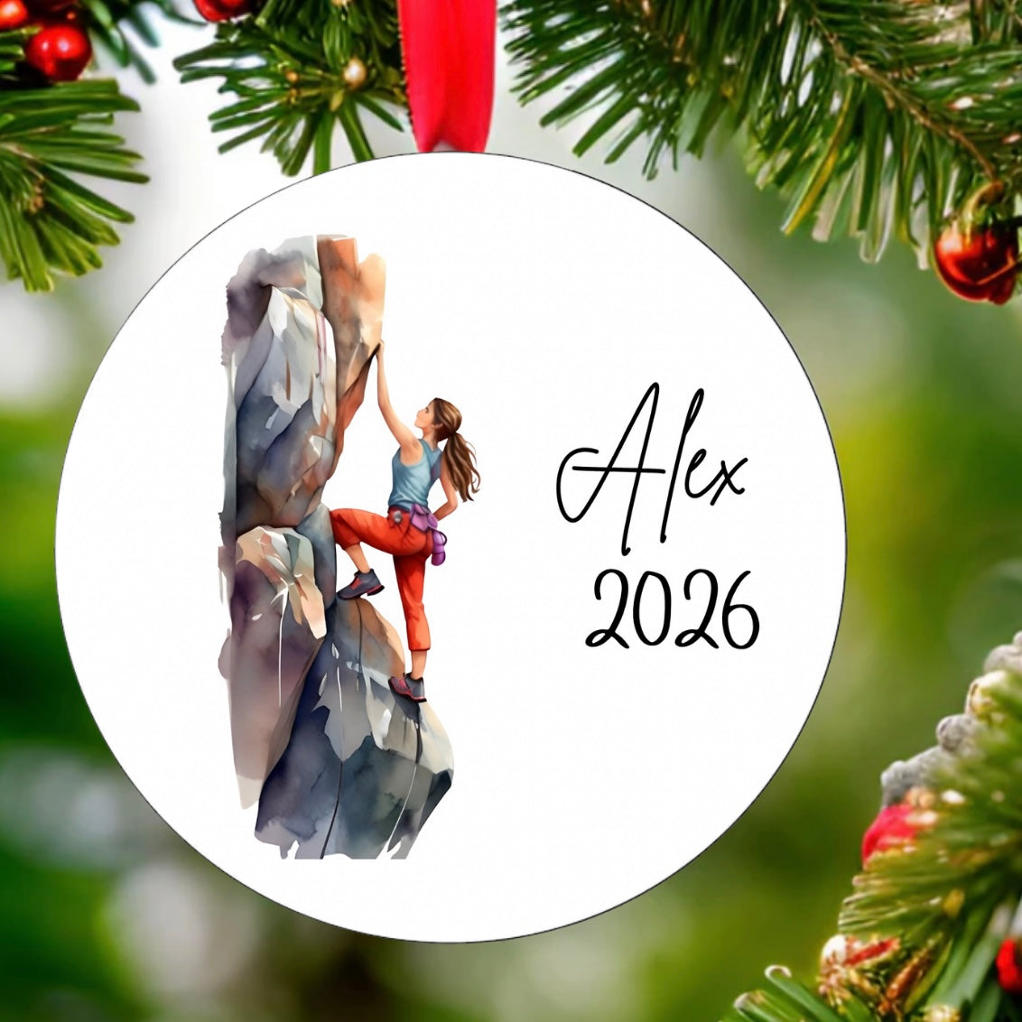 Rock Climber Ornament