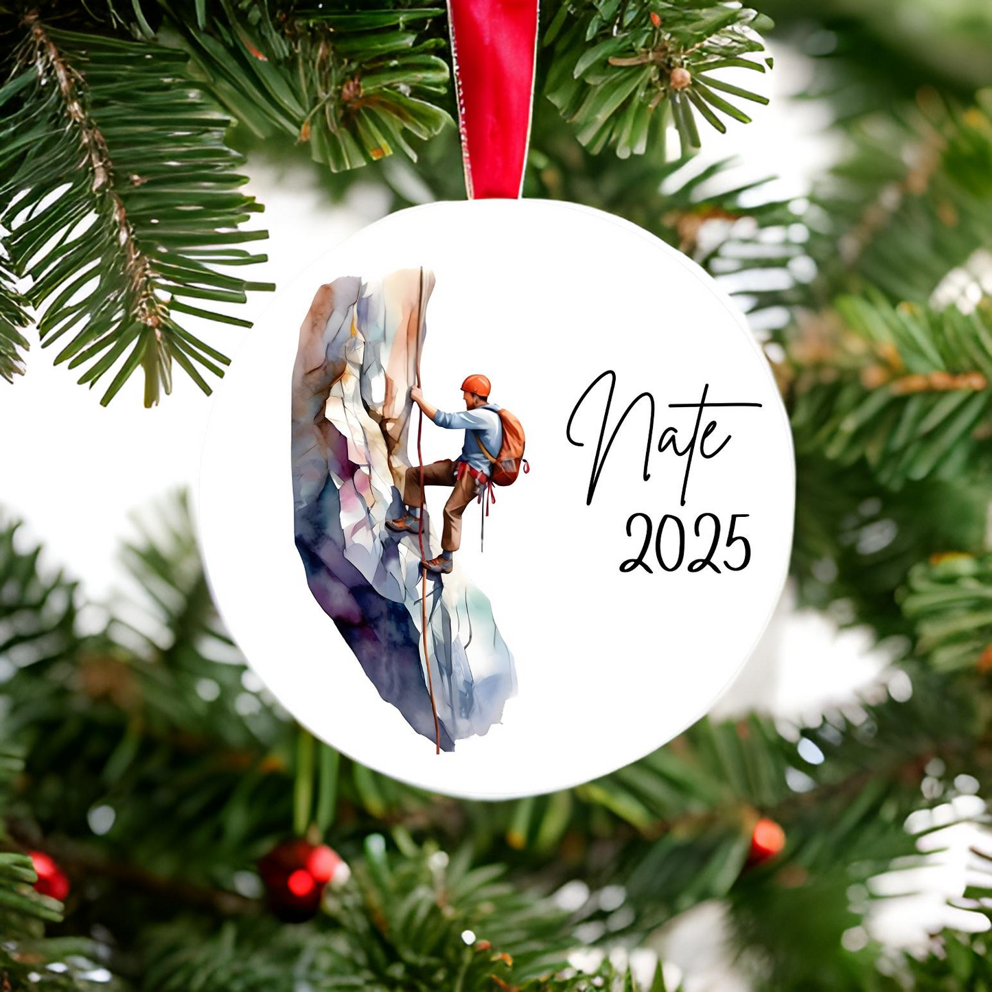 Rock Climber Ornament