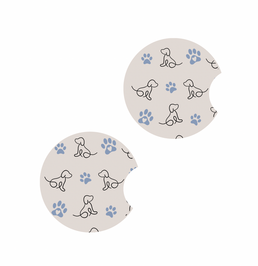 Dogs + Paws, Car Coaster