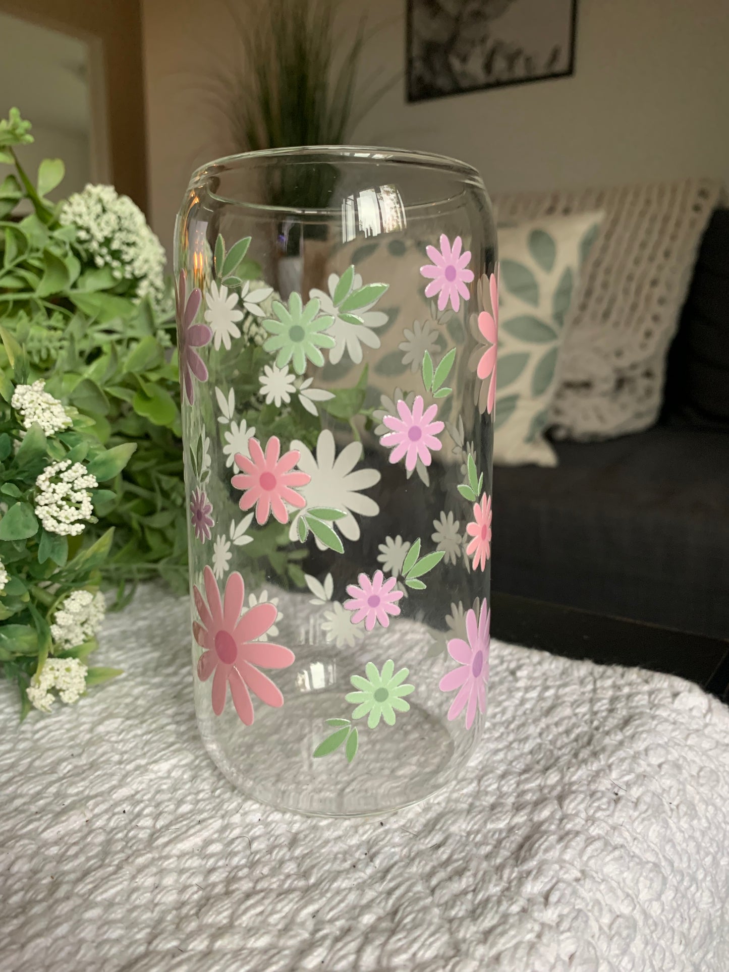 Flowers In The Wind Drinking Glass