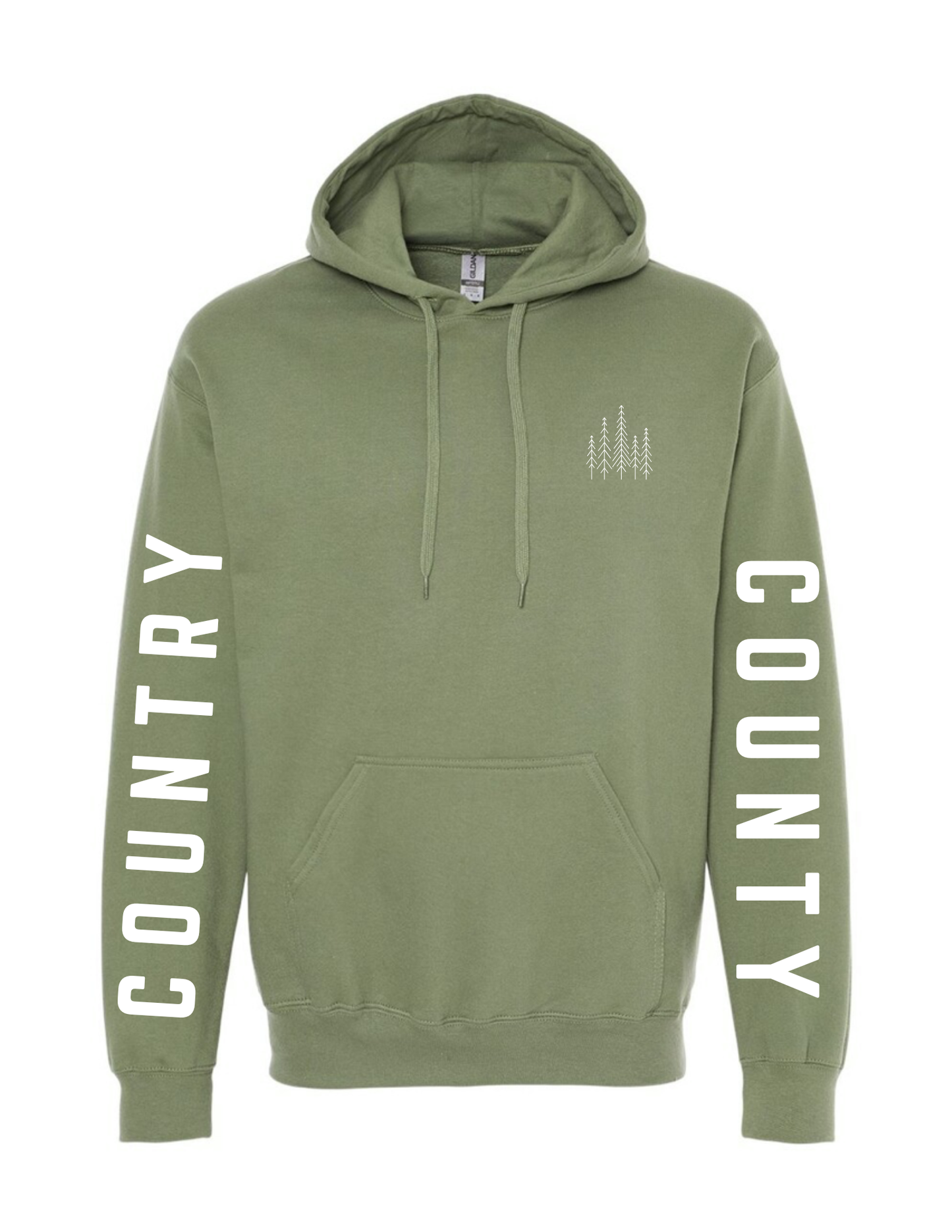 Country County Military Green Hoodie