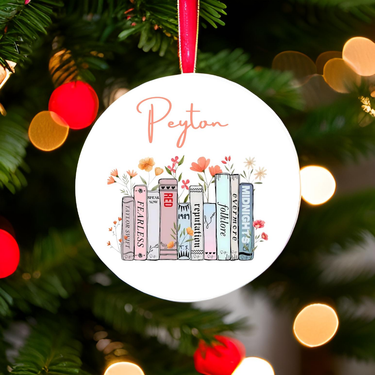 Taylor Swift Bookmas Ornament