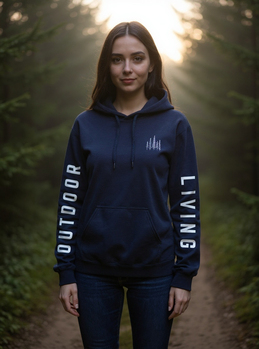 Outdoor Living Navy Hoodie