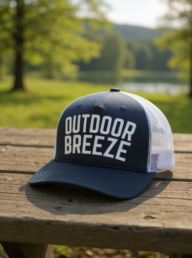 Outdoor Breeze Navy Trucker Hat