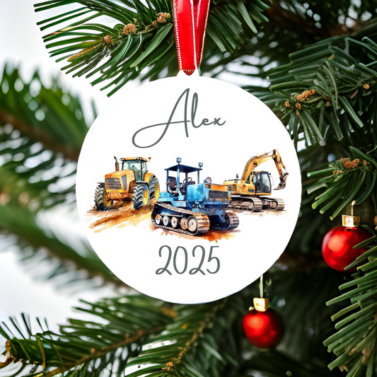 Construction Vehicle Ornament