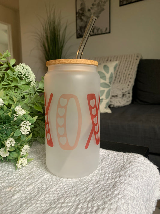 Xoxo, 16oz Frosted Glass Tumbler