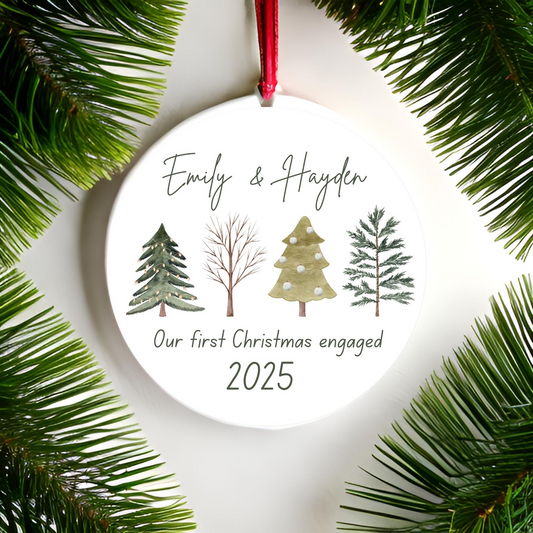 First Christmas Engaged Ornament