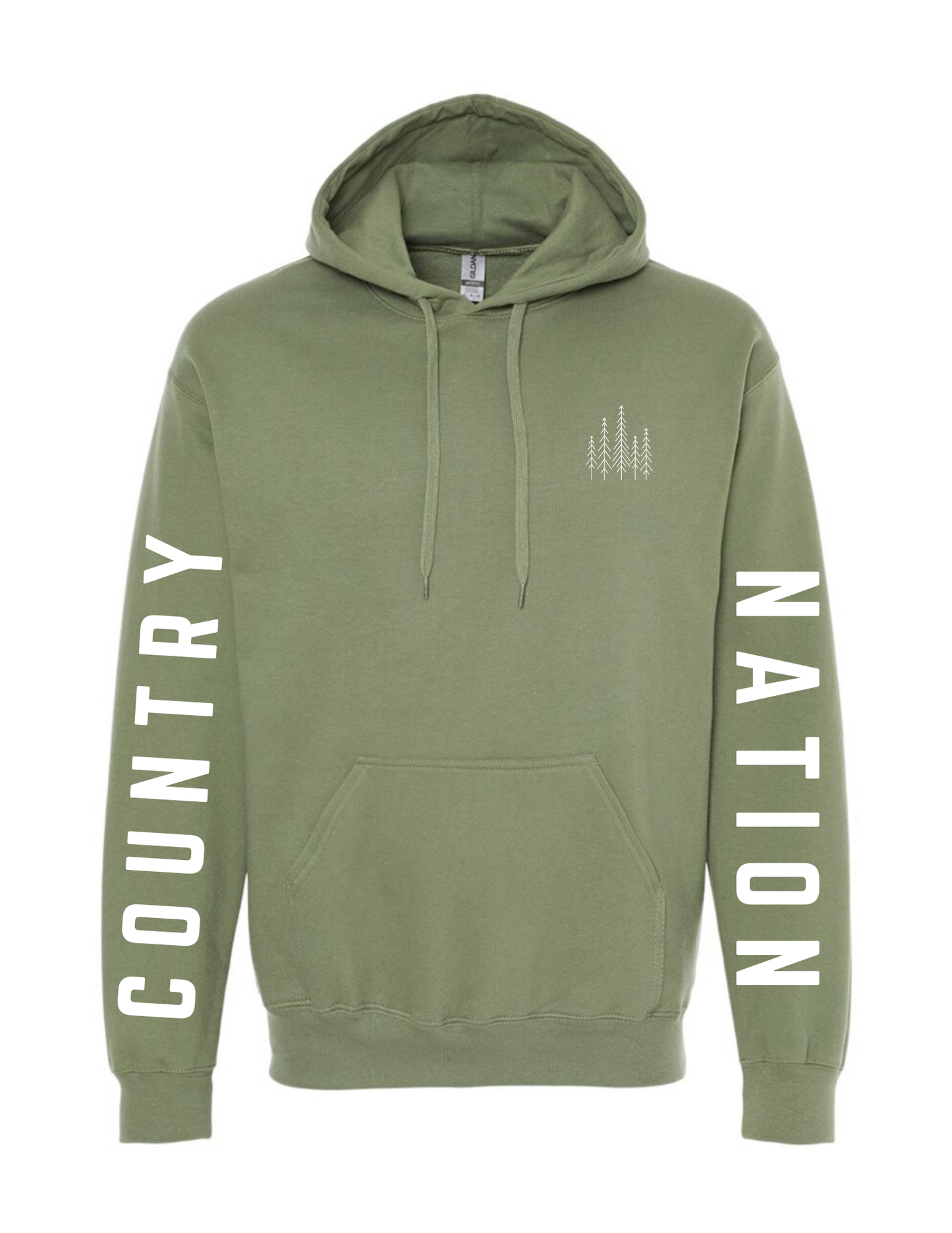 Country Nation Military Green Hoodie