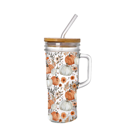 * Pumpkin Patch, 24oz Glass Tumbler
