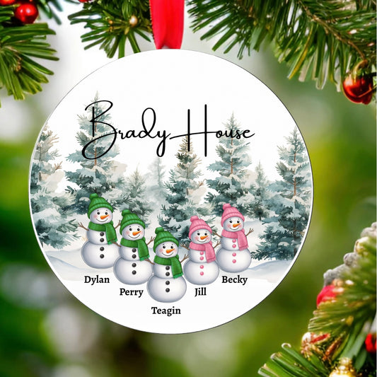 Family Snowman Ornament