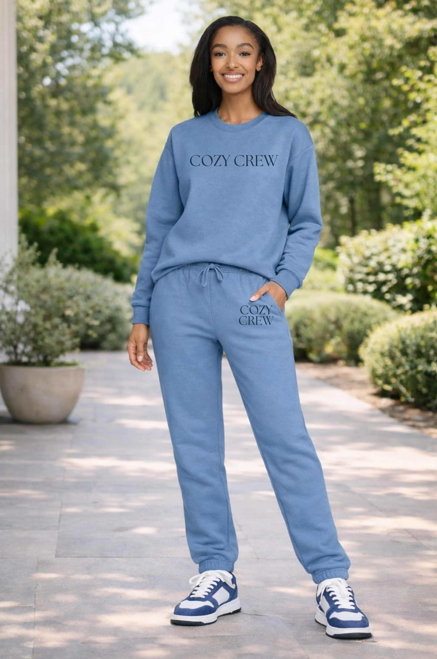 Cozy Crew Lounge Set, Stone Blue