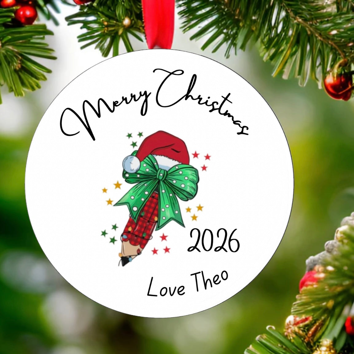 Festive Pencil Ornament