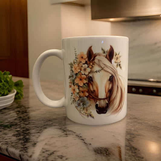 * Floral Horse Mug