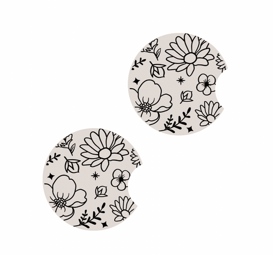 Intricate Flowers, Car Coaster