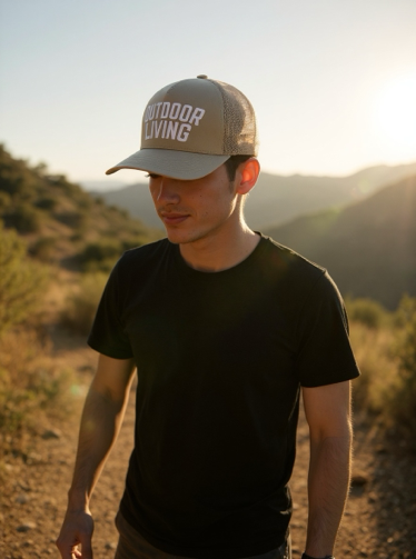 Outdoor Living Khaki Trucker Hat