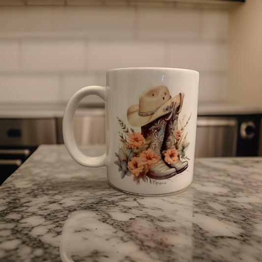 * Floral Cowgirl Mug