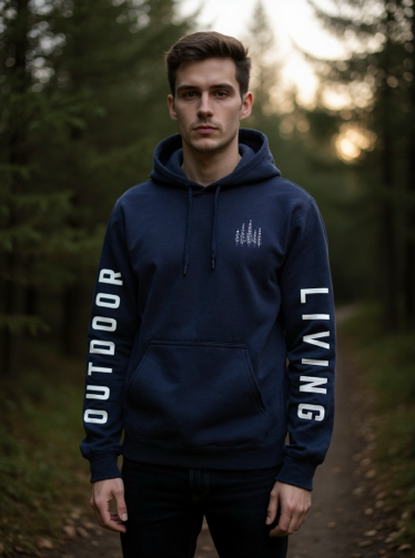 Outdoor Living Navy Hoodie
