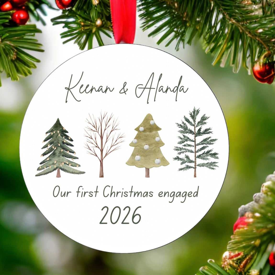 First Christmas Engaged Ornament