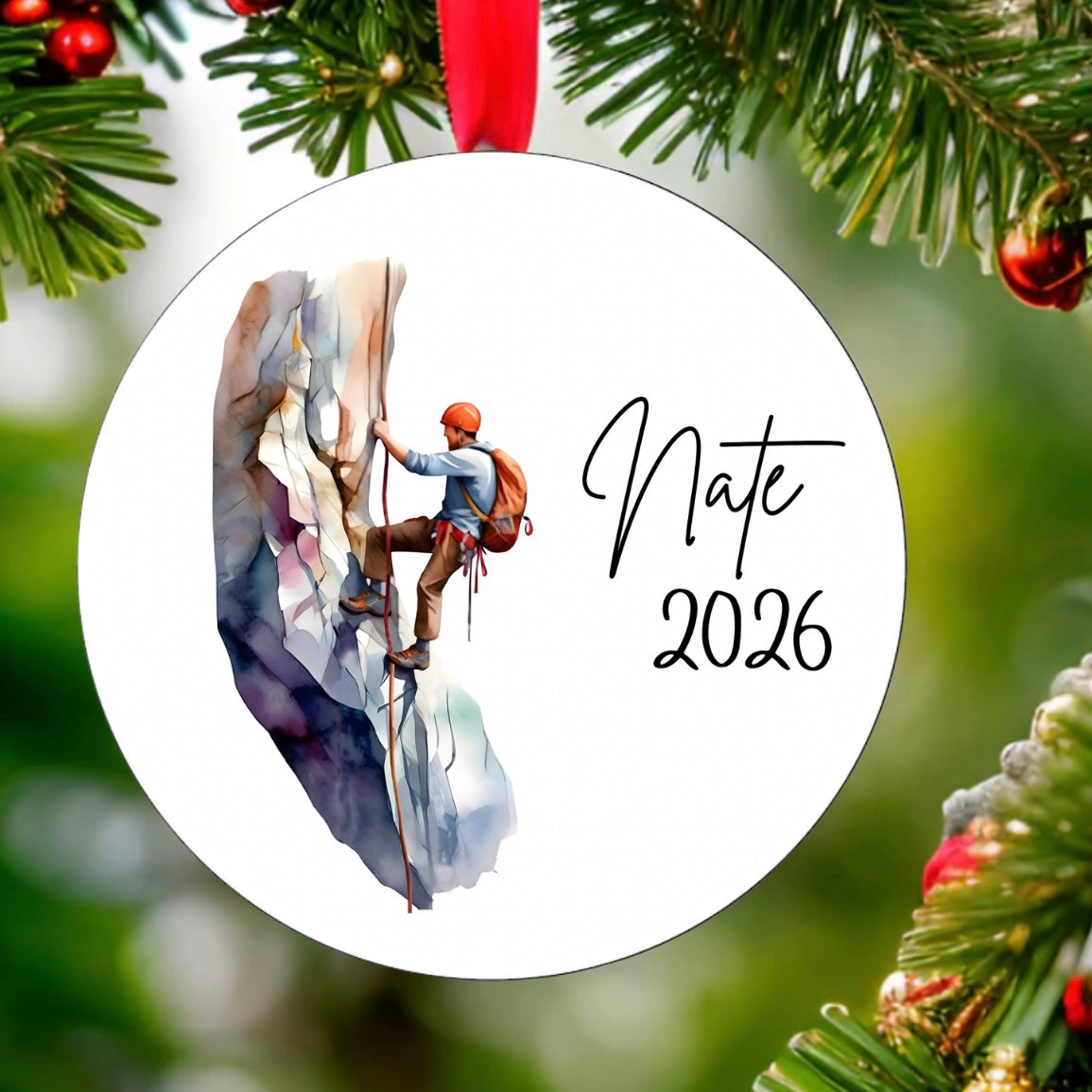 Rock Climber Ornament