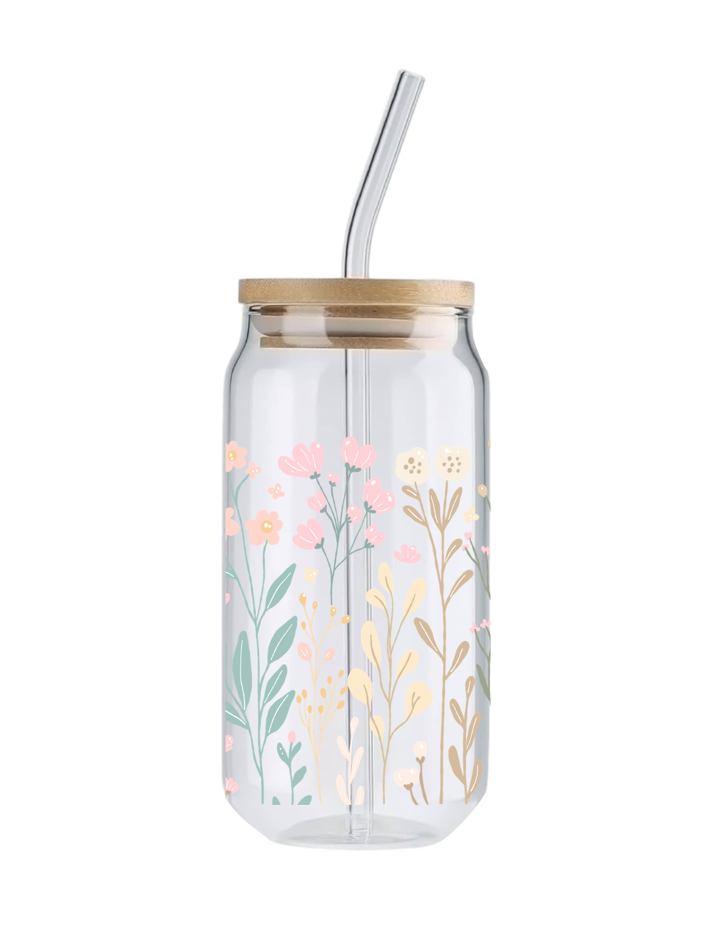 Dainty Wildflowers Glass Tumbler