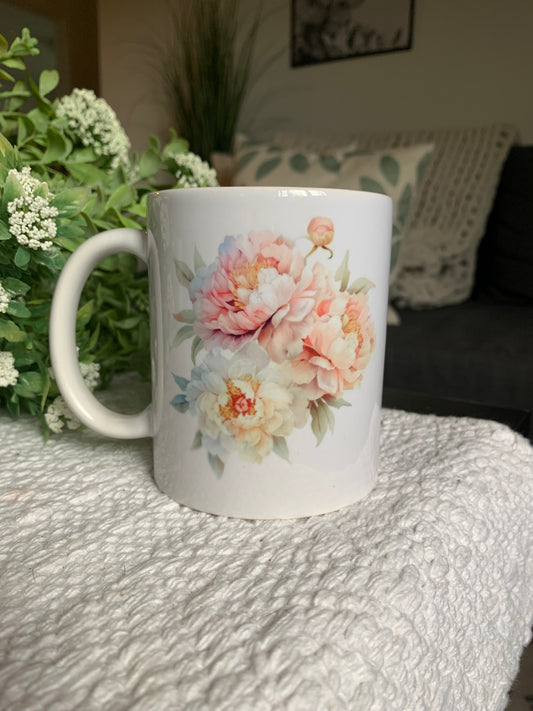 Peony Blossoms, Mug