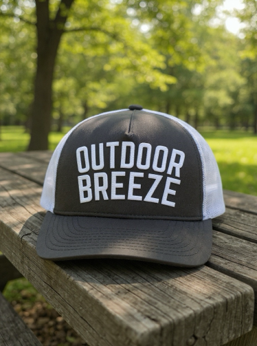 Outdoor Breeze Charcoal Trucker Hat