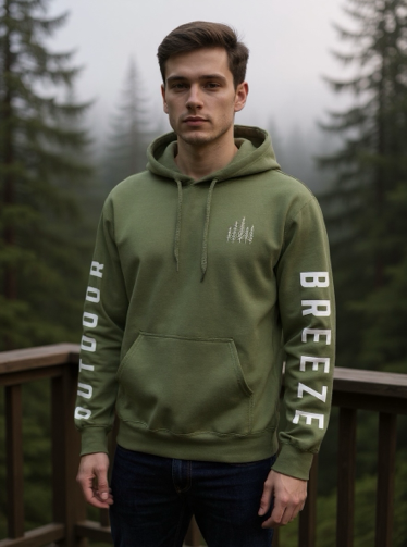 Outdoor Breeze Military Green Hoodie