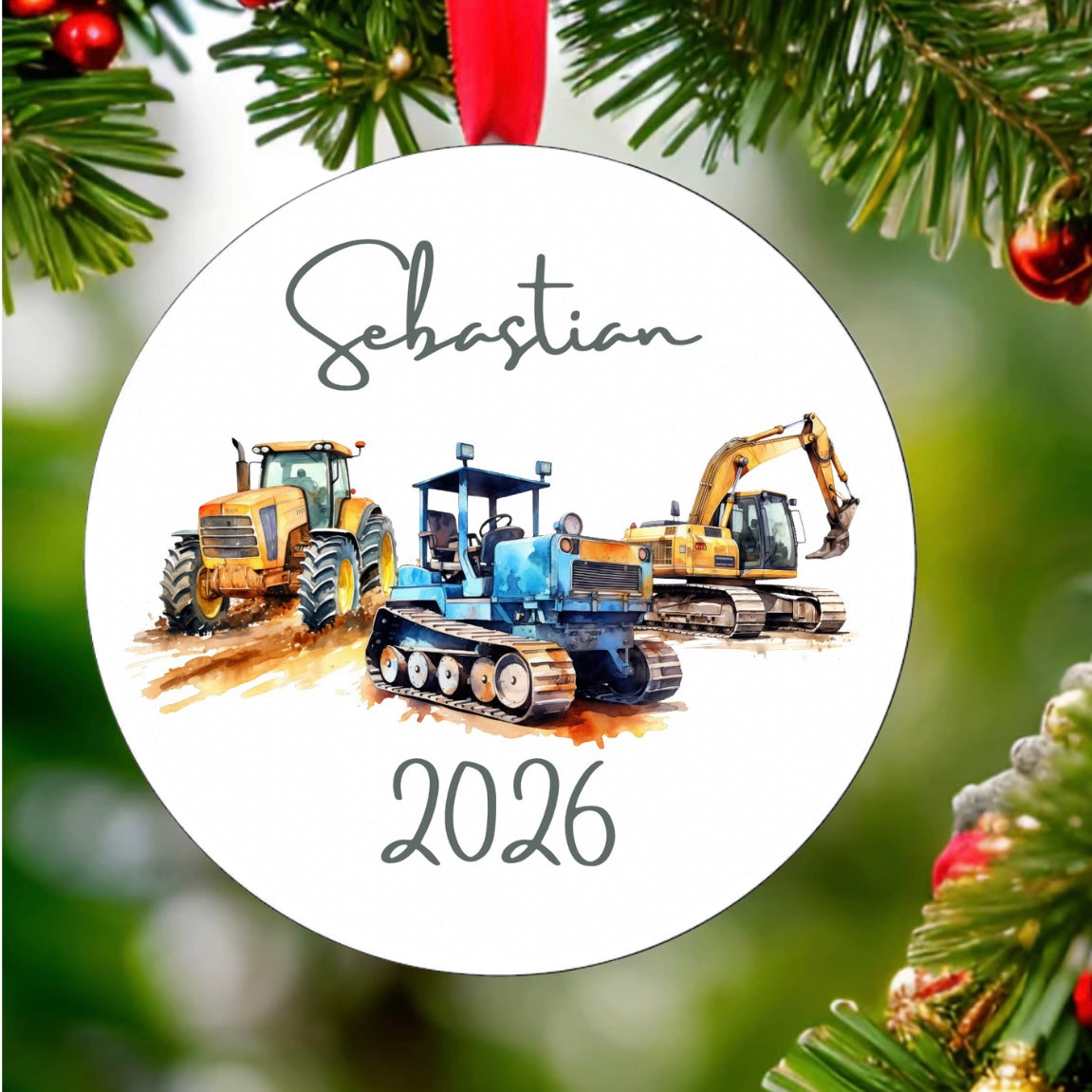 Construction Vehicle Ornament