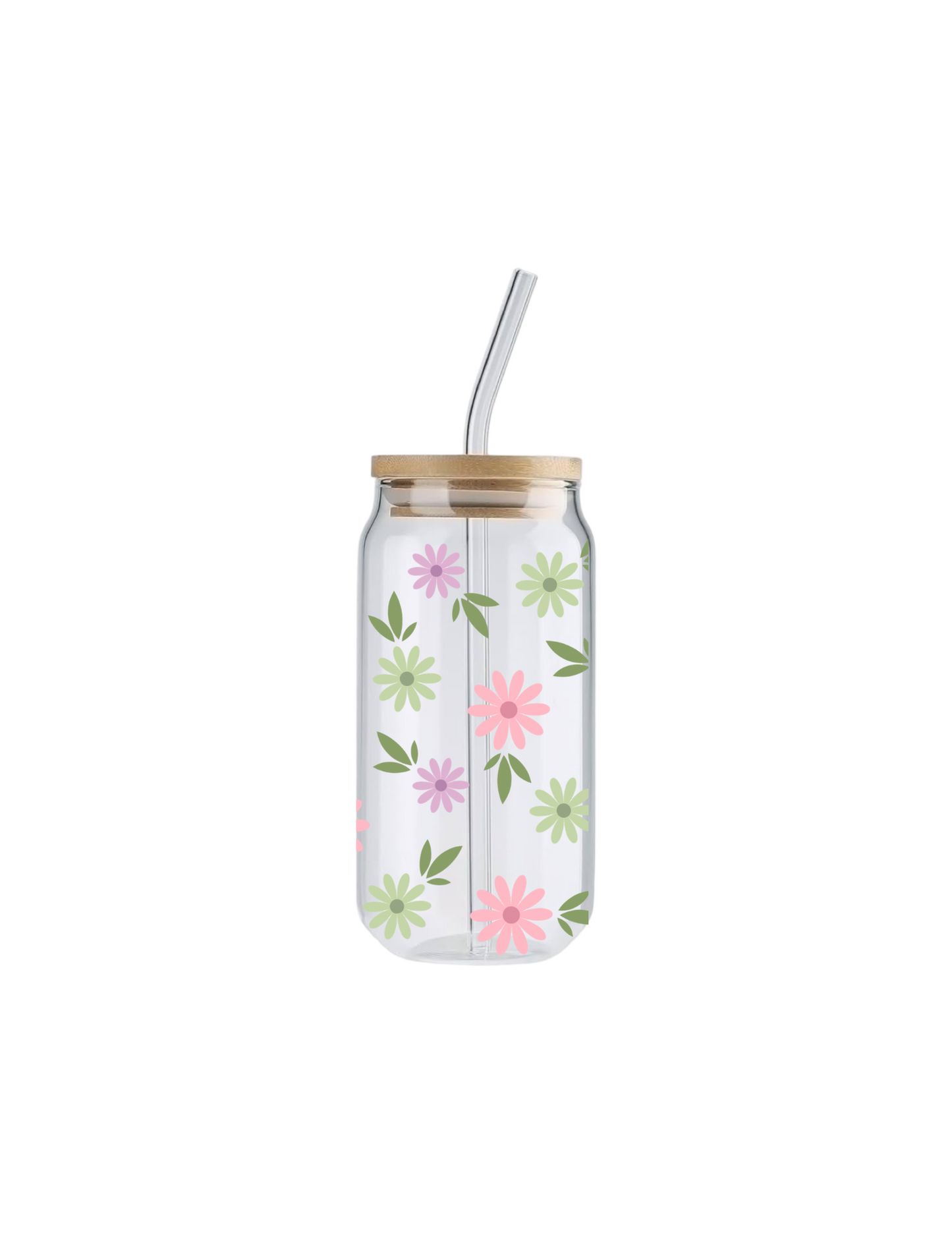 Flowers In The Wind, 16oz Glass Tumbler