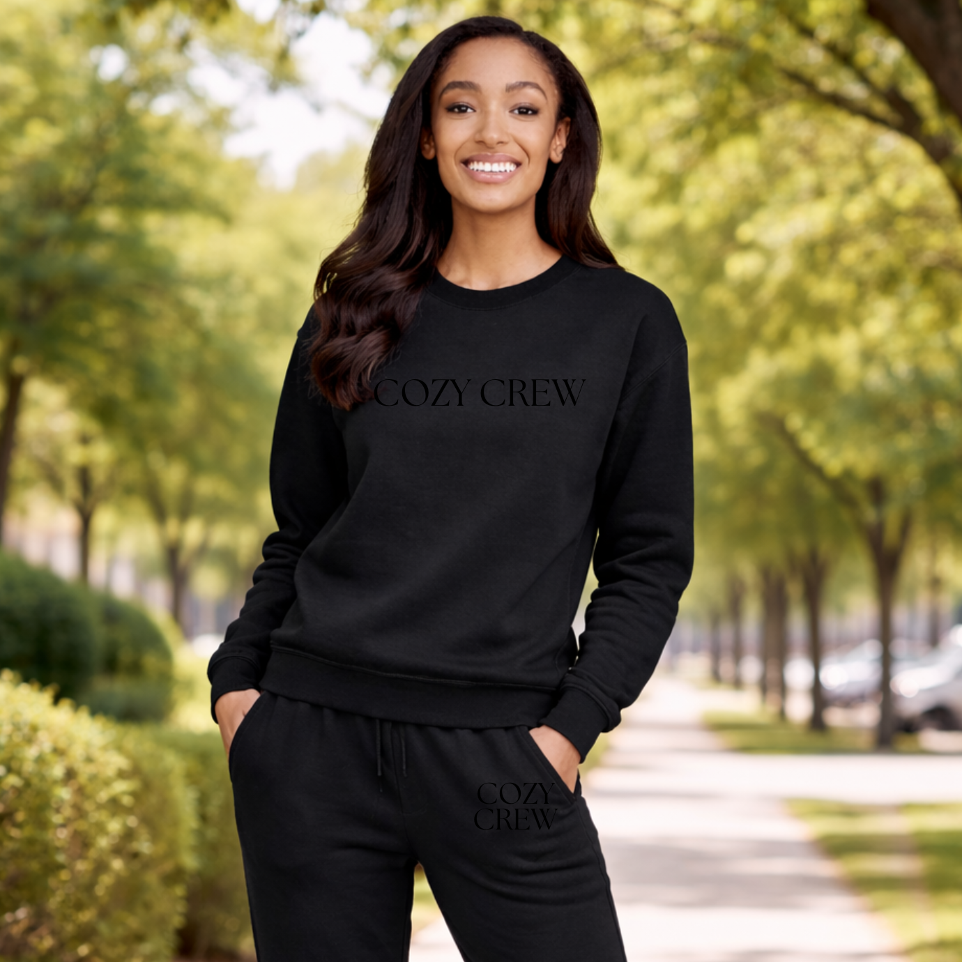 Cozy Crew Lounge Set, Black