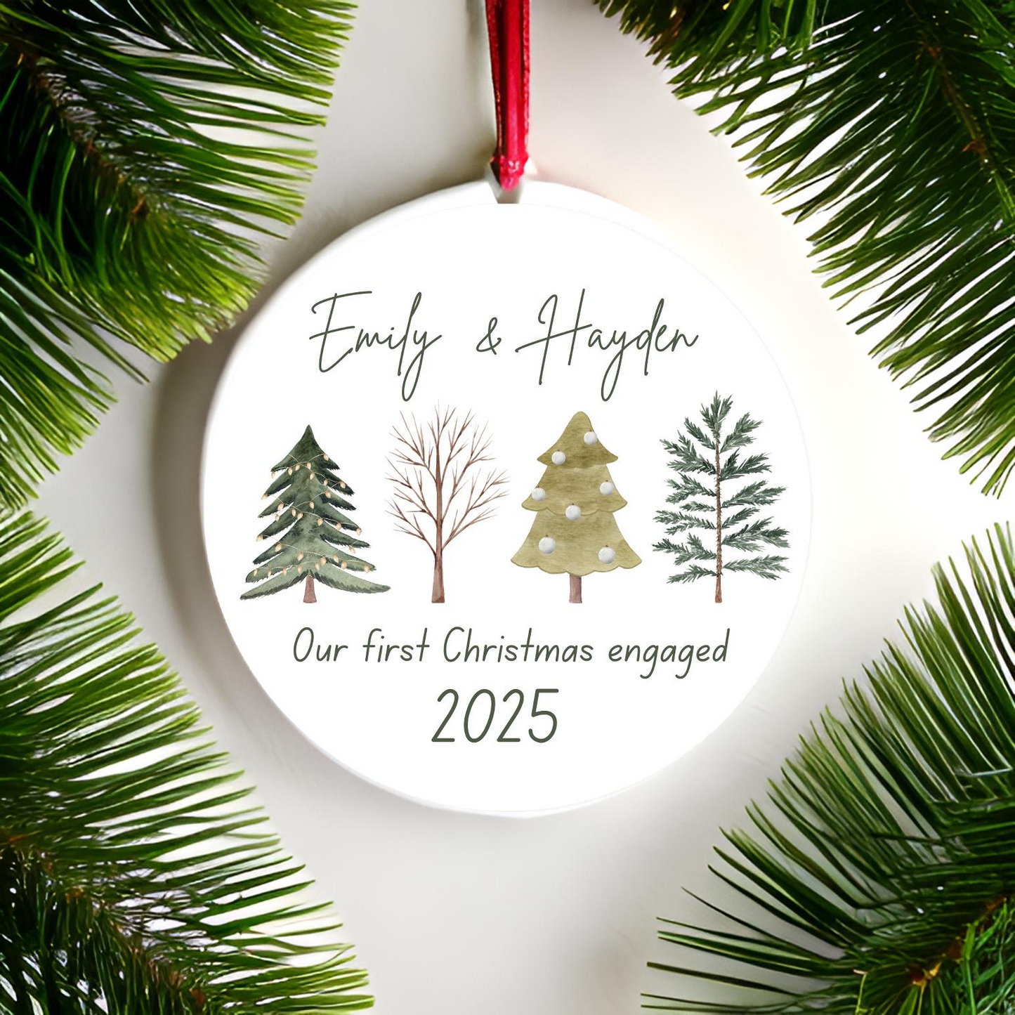 First Christmas Engaged Ornament